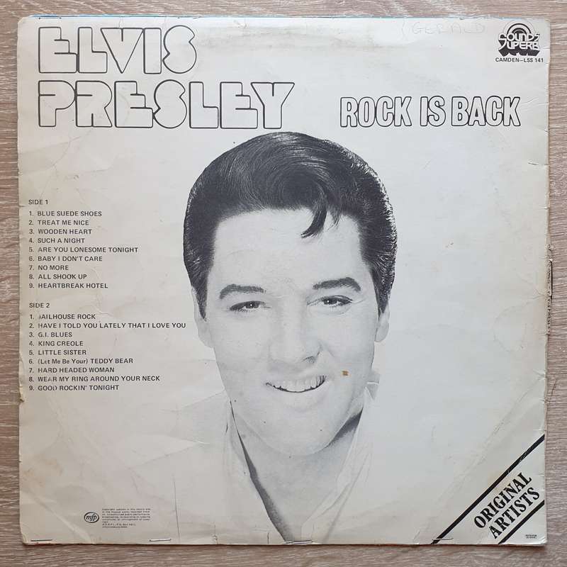 Elvis - Rock Is Back - Vinyl LP Record - Opened  - Very-Good Quality (VG)