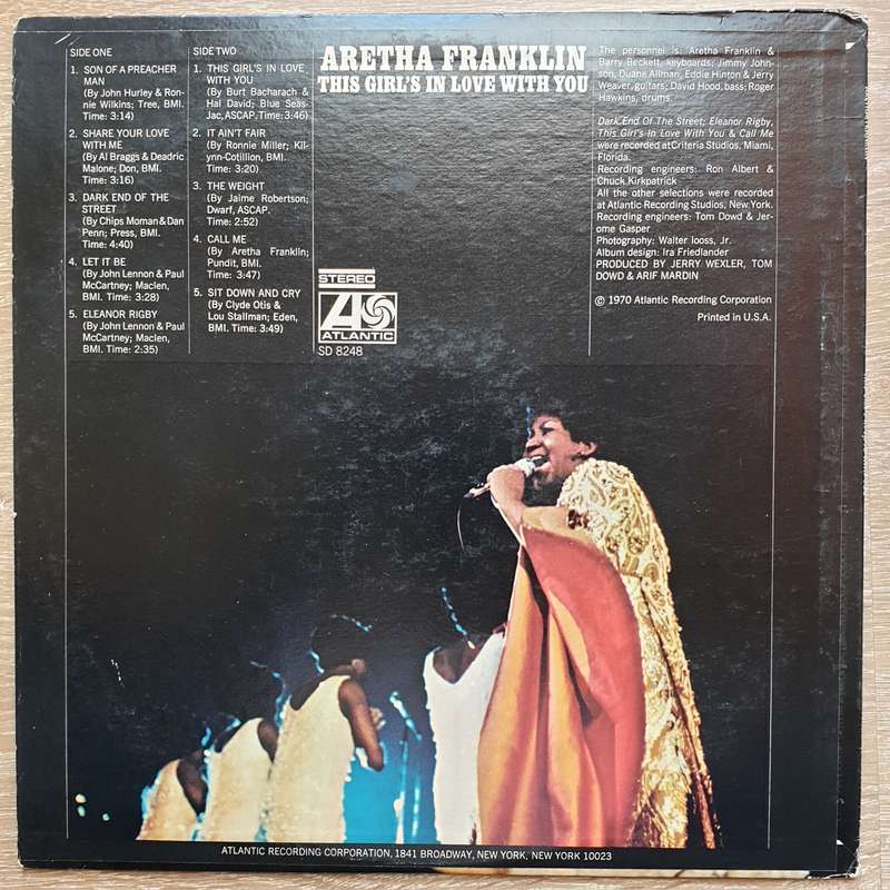 Aretha Franklin  This Girl's In Love With You - Vinyl LP Record - Opened  - Very-Good Quali...