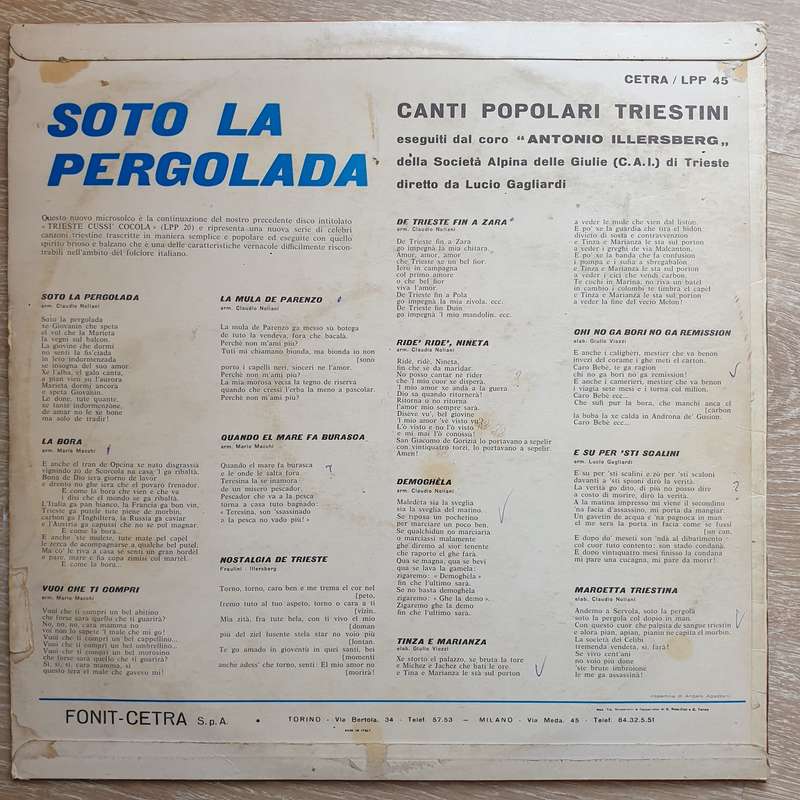 Coro "Antonio Illersberg"  Soto La Pergolada - Vinyl LP Record - Opened  - Very-Good Qualit...