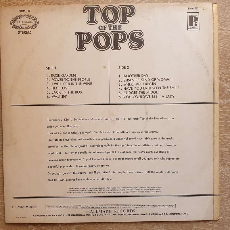 Top Of The Pops - Vinyl LP Record - Very-Good- Quality (VG-)