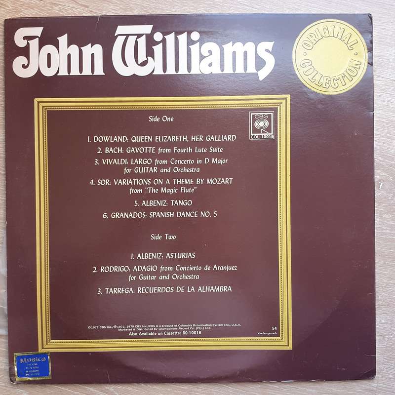 John Williams Greatest Hits - Original Collection - Vinyl LP Record - Very-Good+ Quality (VG+)