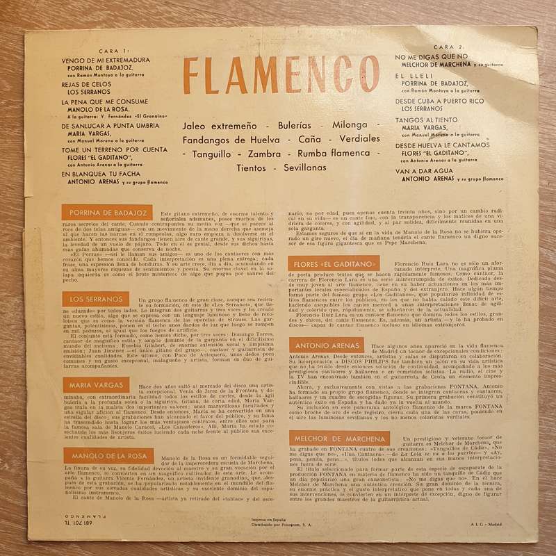 Flamenco - Vinyl LP Record - Opened  - Very-Good Quality (VG)