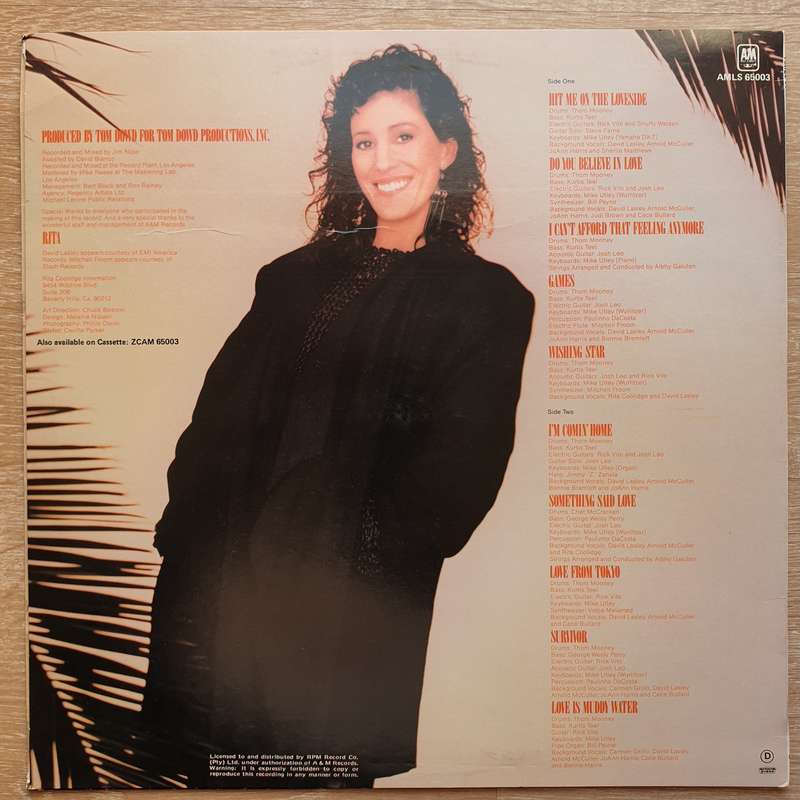 Rita Coolidge - Inside The Fire -  Vinyl LP Record - Very-Good+ Quality (VG+)