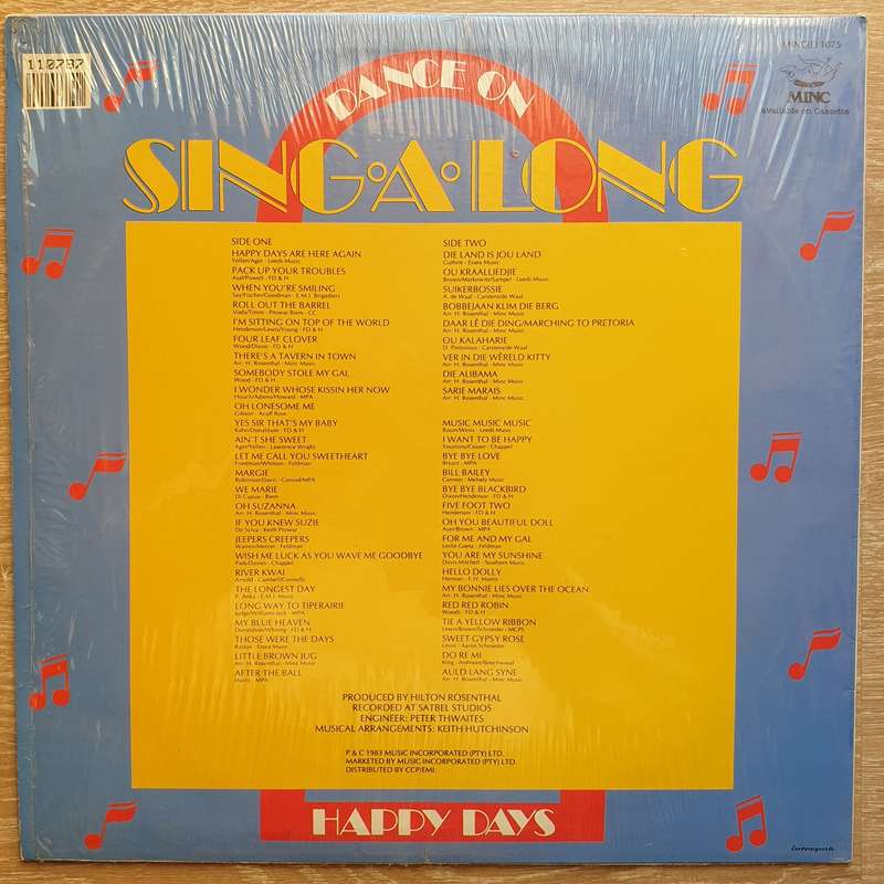 Dance On Sing A Long - Happy Days - Vinyl LP Record - Opened  - Very-Good Quality (VG)