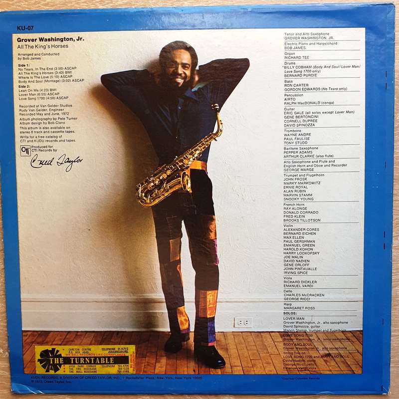 Grover Washington, Jr.  All The King's Horses -  Vinyl LP Record - Very-Good+ Quality (VG+)