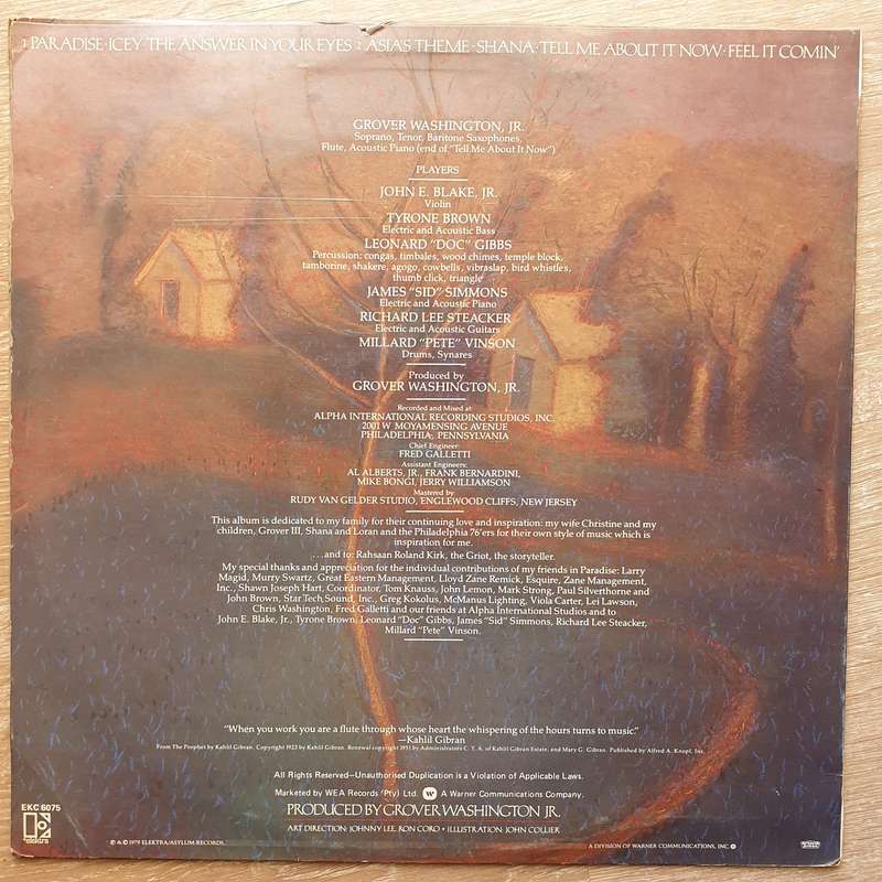 Grover Washington, Jr.  Paradise -  Vinyl LP Record - Very-Good+ Quality (VG+)