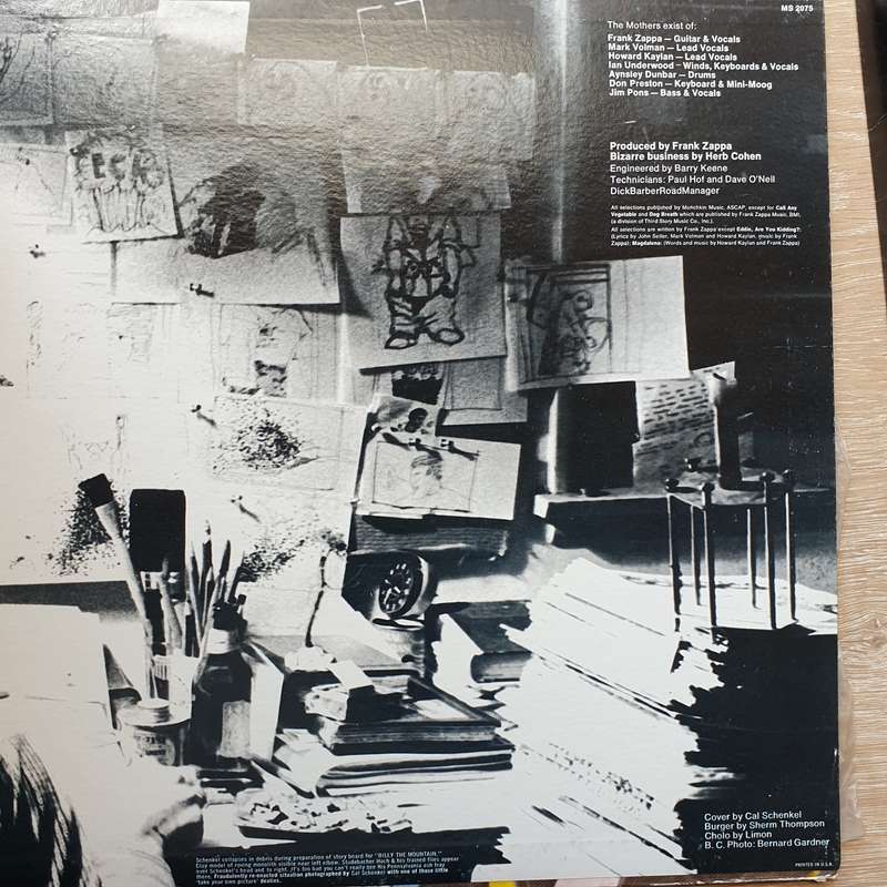 Frank Zappa - The Mothers  Just Another Band From L.A. - Vinyl LP Record - Opened  - Very-G...