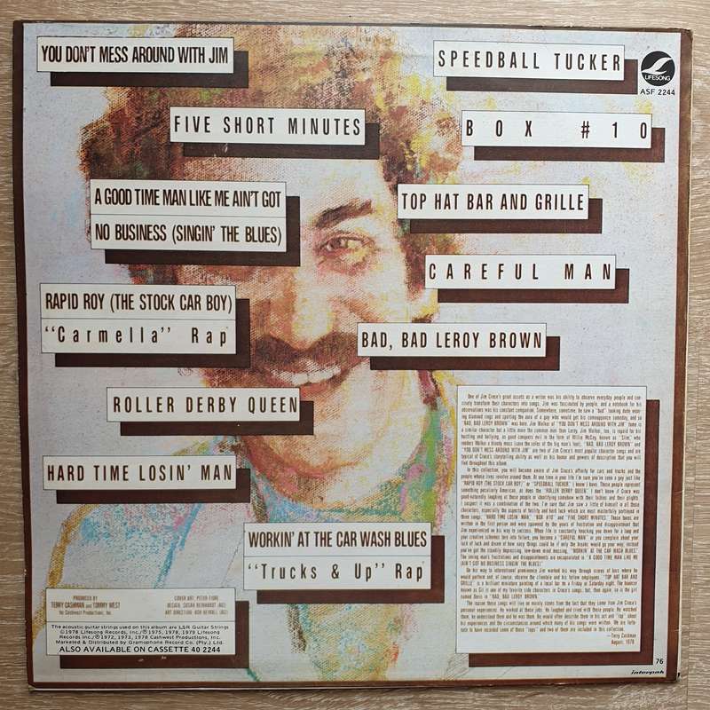 Jim Croce  Bad, Bad Leroy Brown / Jim Croce's Greatest Character Songs -  Vinyl LP Record -...
