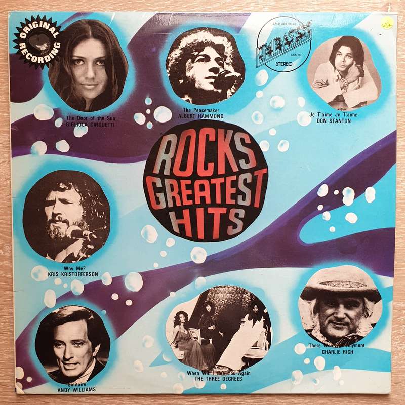 Rock's Greatest Hits (Original Artists)  -  Vinyl LP Record - Very-Good+ Quality (VG+)