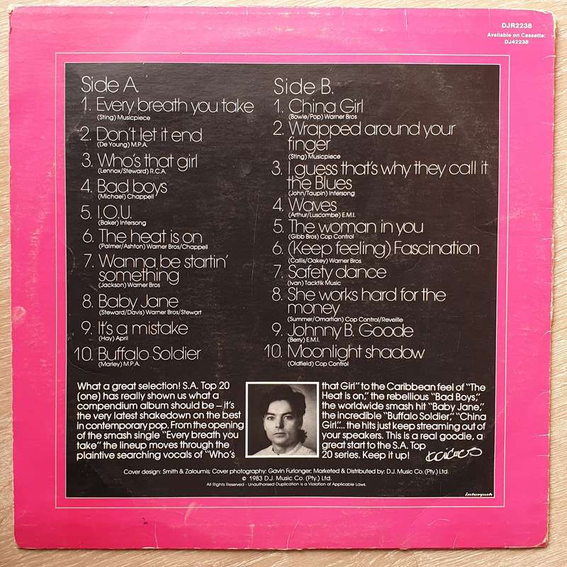 SA Top 20 One - Vinyl LP Record - Opened  - Very-Good- Quality (VG-)