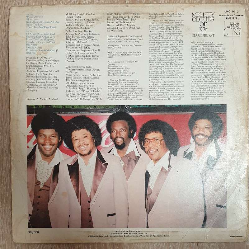 Mighty Clouds Of Joy  Cloudburst -  Vinyl LP Record - Opened  - Fair Quality (F)
