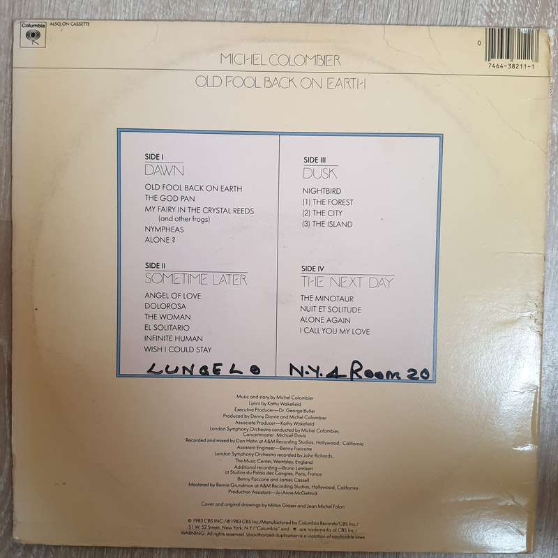 Michel Colombier  Old Fool Back On Earth - Vinyl Record - Very-Good+ Quality (VG+)