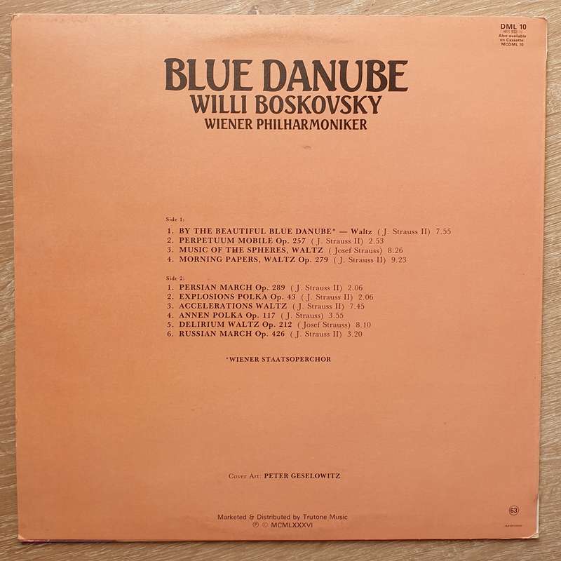 Blue Danube - Vienna Philharmonic - Willi Boskovsky  Master Collection - Vinyl Record - Ver...