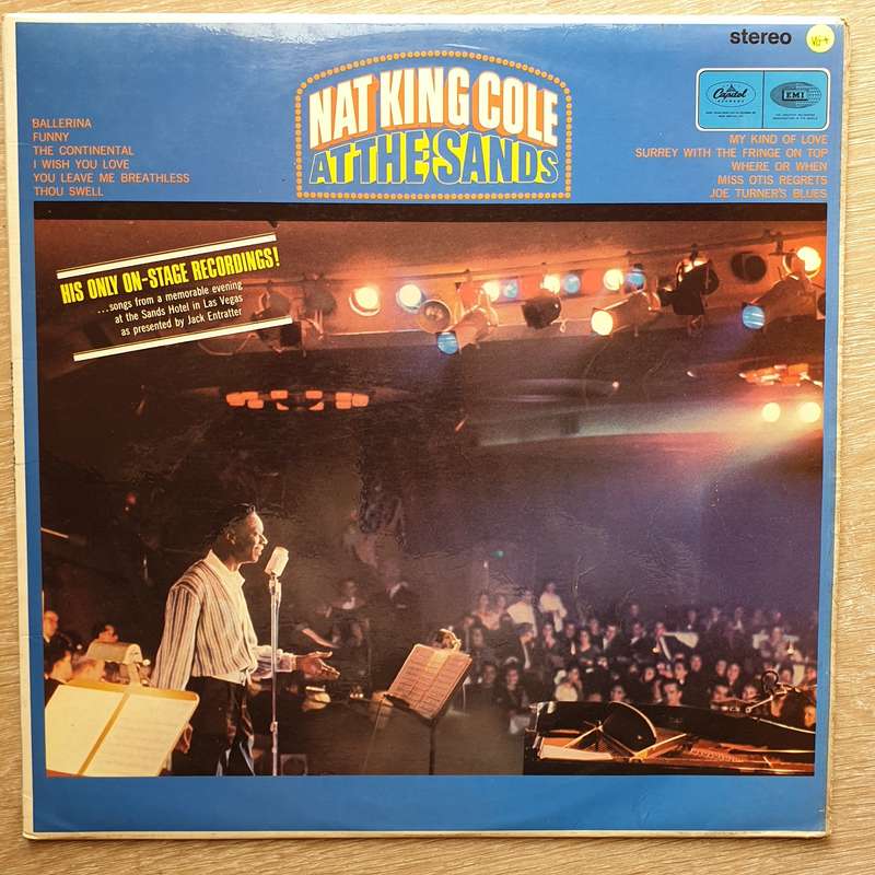 Nat King Cole  At The Sands - Vinyl Record - Very-Good+ Quality (VG+)