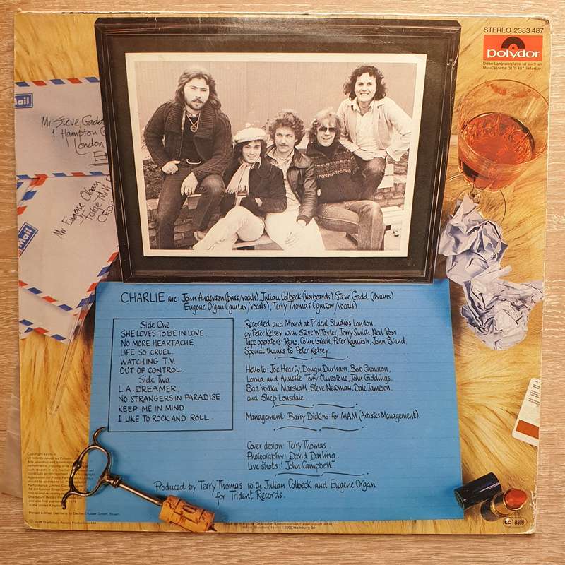 Charlie - Lines  - Vinyl LP Record - Opened  - Very-Good- Quality (VG-)