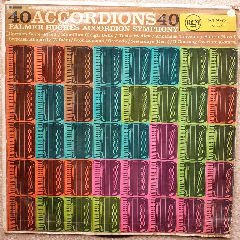 Palmer-Hughes - 40 Accordions - Vinyl LP Record - Opened  - Very-Good- Quality (VG-)