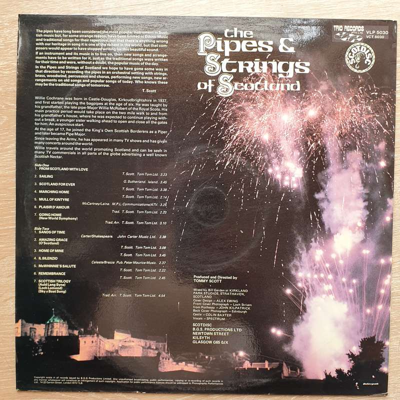 Pipes & Strings Of Scotland -  Vinyl LP Record - Opened  - Good Quality (G)