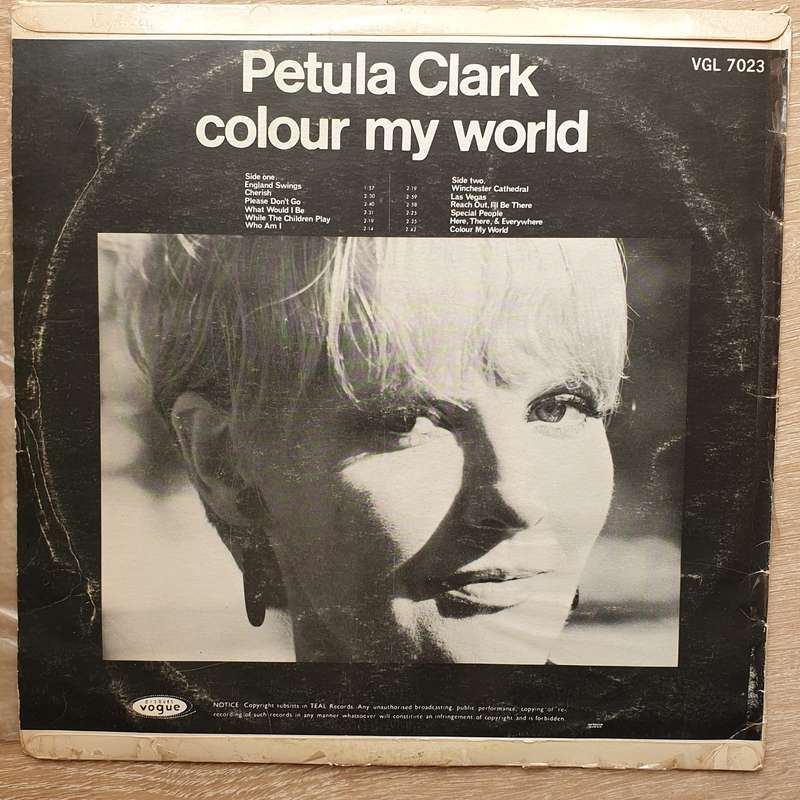 Petula Clarke -  Colour My World - Vinyl LP Record - Opened  - Very-Good- Quality (VG-)