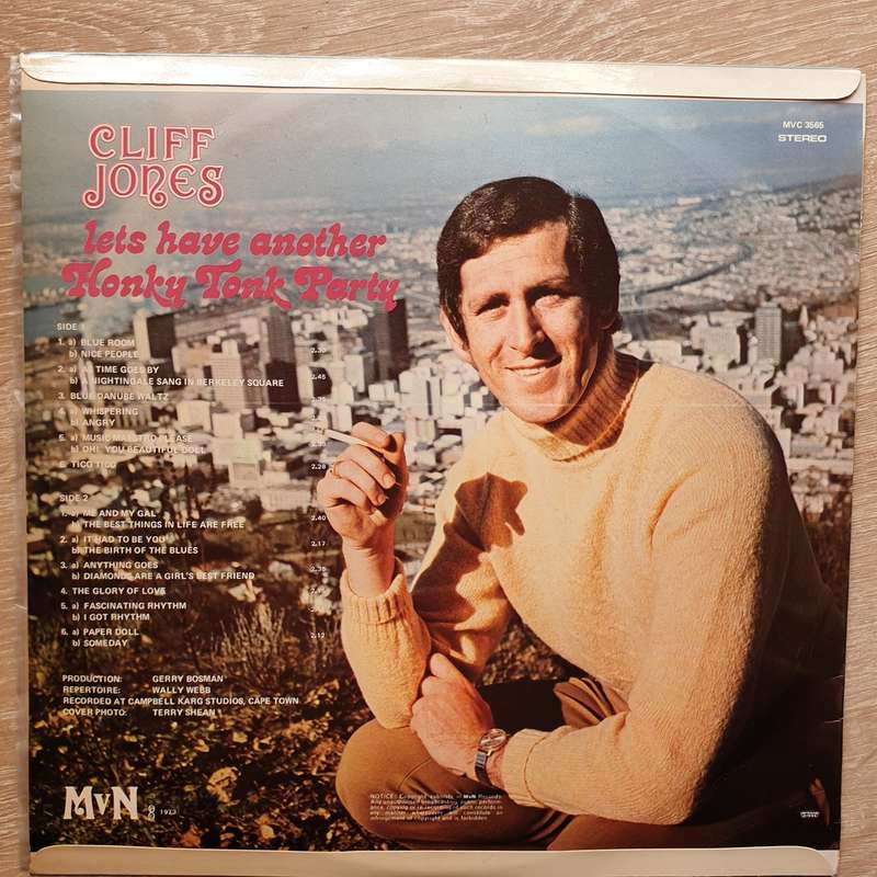 Cliff Jones - Let's Have Another Honky Tonk Party -  Vinyl LP Record - Very-Good+ Quality (VG+)