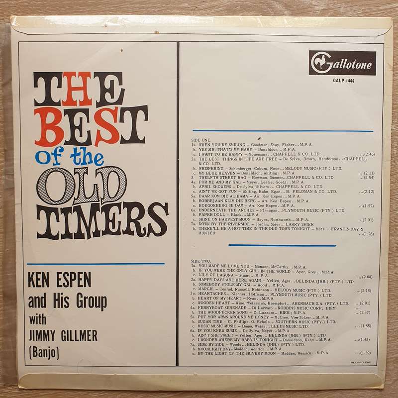 Ken Espen - The Best Of The Old Timers -  Vinyl LP Record - Very-Good+ Quality (VG+)