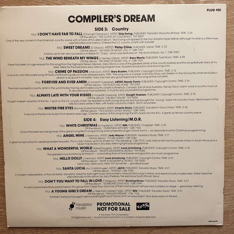 Compilers Dream -  Vinyl LP Record - Very-Good+ Quality (VG+)