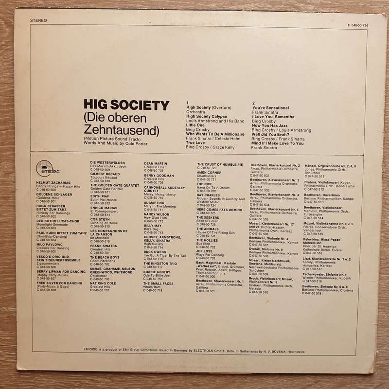 High Society (Original Motion Picture Soundtrack) - Vinyl LP Record - Opened  - Very-Good- Qualit...