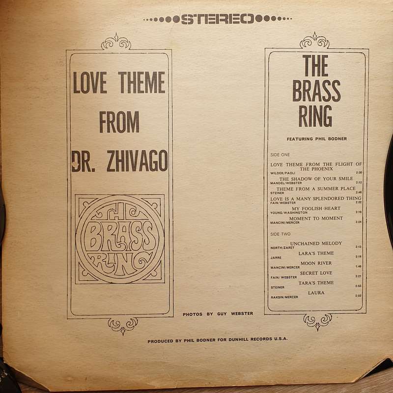 The Brass Ring - Love Theme From Dr Zhivago - Vinyl LP Record - Opened  - Very-Good- Quality (VG-)