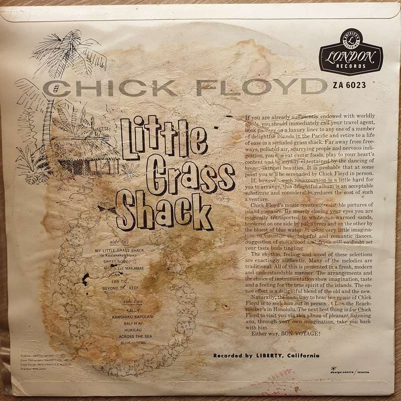 Chick Floyd And His Orchestra  Little Grass Shack - Vinyl LP Record - Opened  - Very-Good- ...