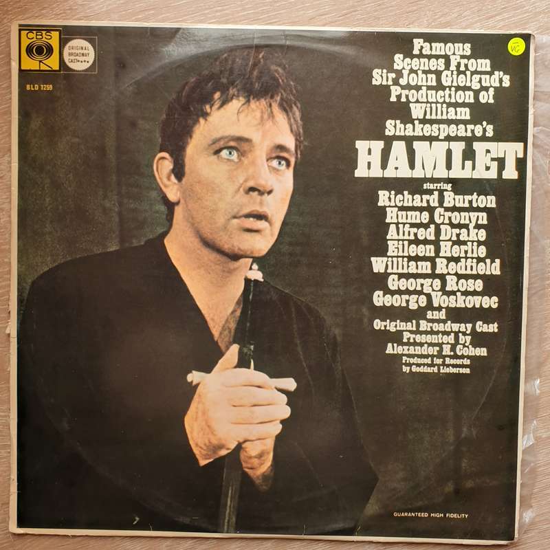Famous Scenes from Sir John Gielguds - Production of Hamlet with Richard Burton - Vinyl LP Record...