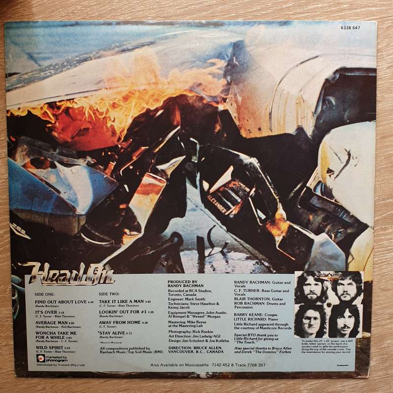 Bachman-Turner Overdrive  Head On -  Vinyl LP Record - Very-Good+ Quality (VG+)