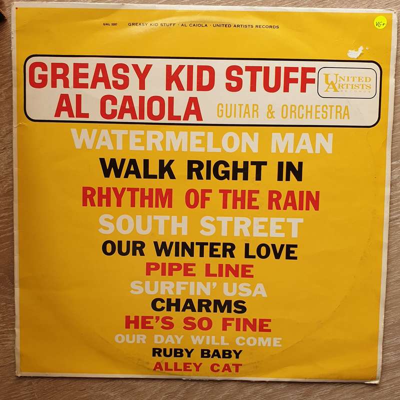 Al Caiola And His Orchestra  Greasy Kid Stuff -  Vinyl LP Record - Very-Good+ Quality (VG+)