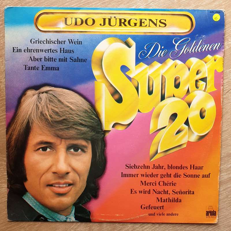 Udo Jürgens  Die Goldenen Super 20 -  Vinyl LP Record - Very-Good+ Quality (VG+)