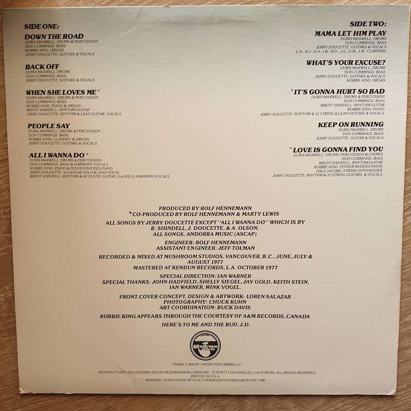 Doucette  Mama Let Him Play -  Vinyl LP Record - Very-Good+ Quality (VG+)