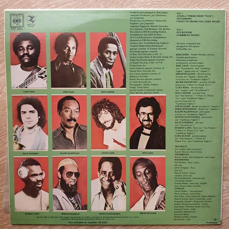 Bob James  Touchdown - Vinyl LP Record (VG+)