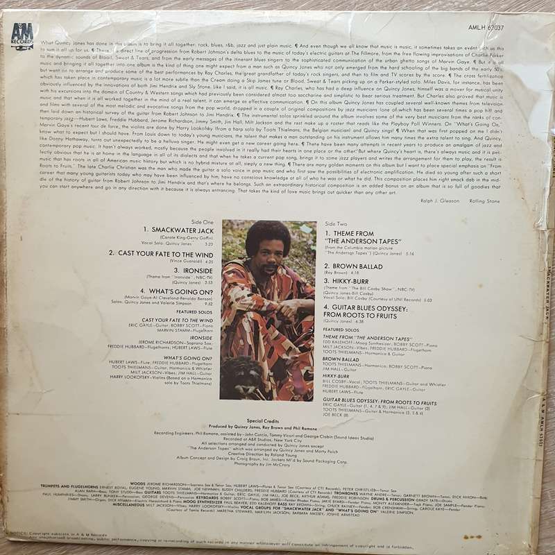 Quincy Jones - Smackwater Jack - Vinyl LP Record - Opened  - Very-Good- Quality (VG-)