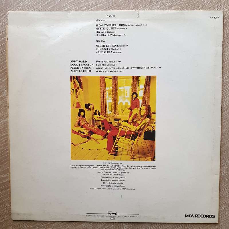 Camel  Camel - Vinyl LP Record (VG+)