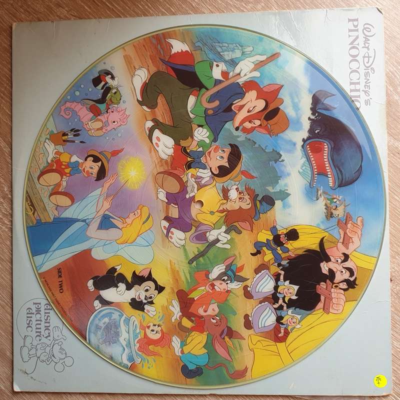 Walt Disney - Pinocchio Picture Disc (rare)  Vinyl LP Record - Opened  - Very-Good+ Quality...