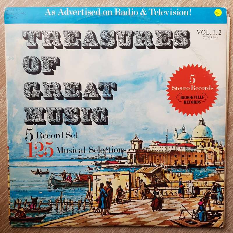 Treasures Of Great Music - 5 x  Vinyl LP Record Set - Opened  - Very-Good+ Quality (VG+)