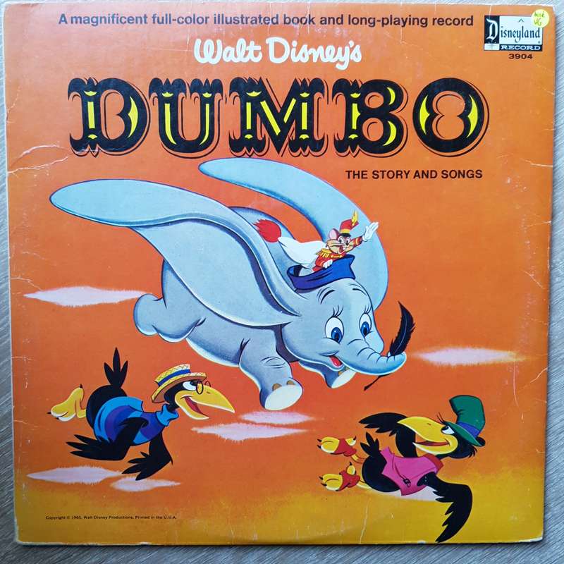 Walt Disney's Dumbo - The Story and Songs - Vinyl LP - Opened  - Very-Good+ Quality (VG+)