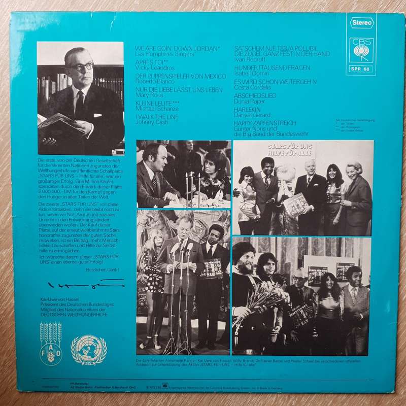 Stars Fur Uns - Hilfe Fur Alle - Vinyl LP Record - Opened  - Very-Good- Quality (VG-)