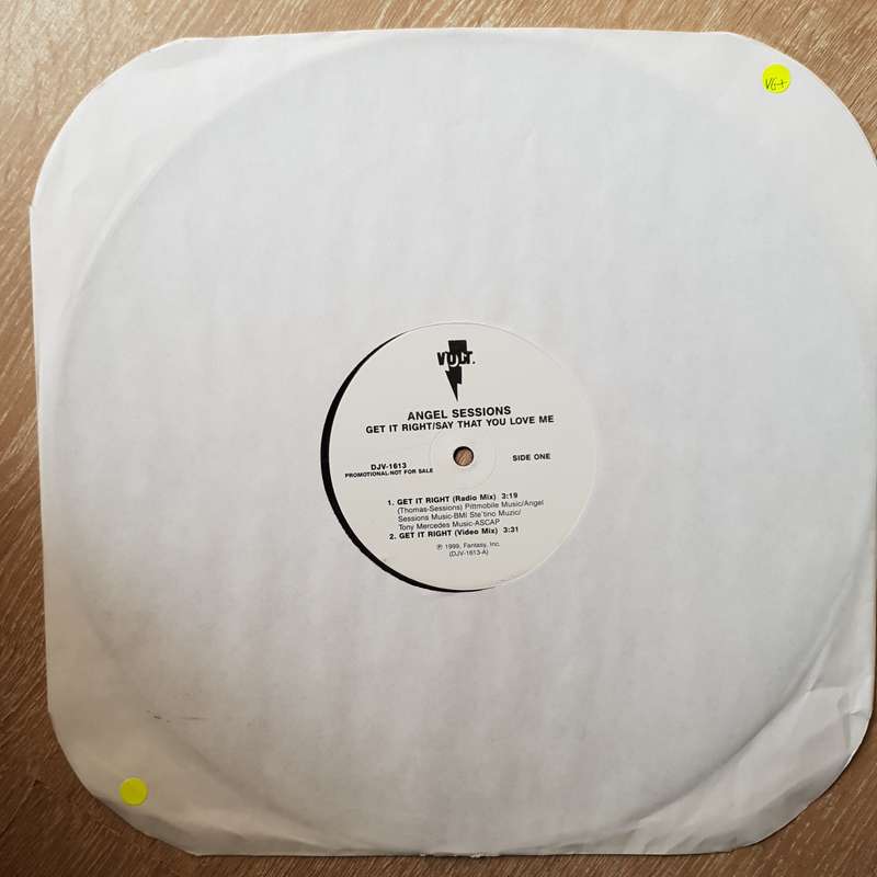 Angel Sessions  Get It Right / Say That You Love Me -  Vinyl Record - Opened  - Very-Good+ ...