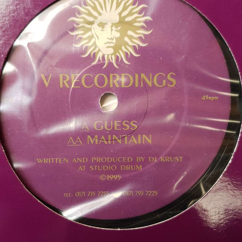 DJ Krust  Guess / Maintain -   Vinyl Record - Opened  - Very-Good+ Quality (VG+)