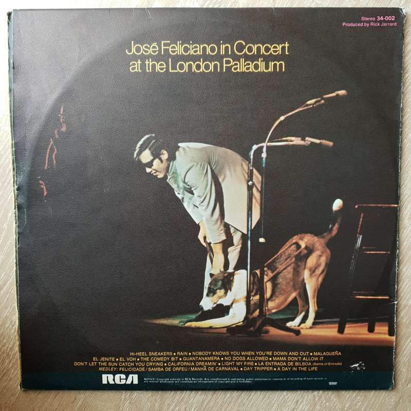 José Feliciano  Alive Alive-O! / José Feliciano In Concert At The London Palladium - Doub...