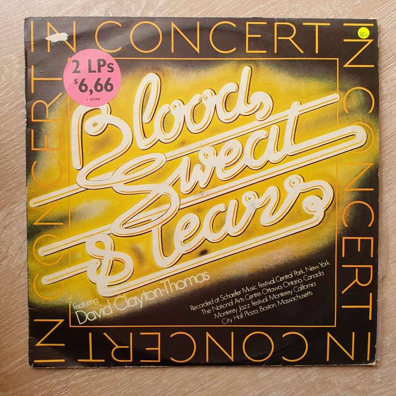 Blood, Sweat & Tears Featuring David Clayton-Thomas  In Concert - Double Vinyl LP Record - ...