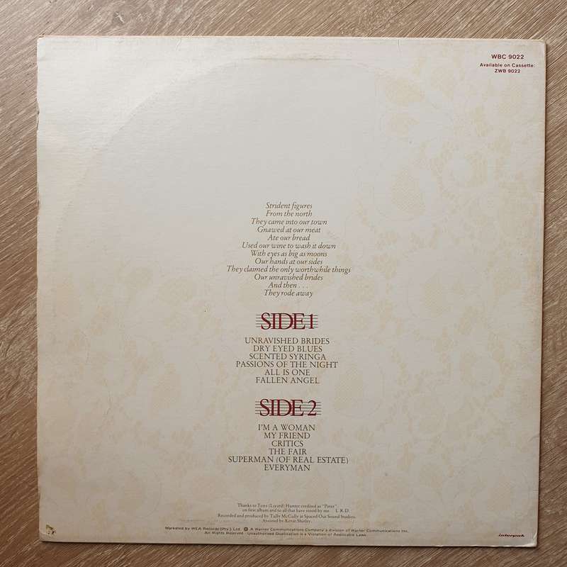 Lesley Rae Dowling  Unravished Brides - Vinyl LP Record - Opened  - Very-Good+ Quality (VG+)