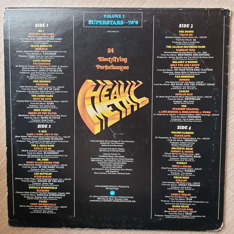 Heavy Metal - 24 Electrifying Performances -  Double Vinyl LP Record - Very-Good+ Quality (VG+)
