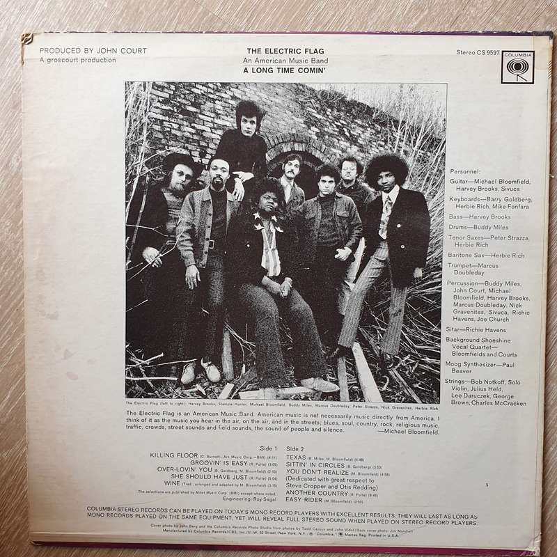 The Electric Flag  A Long Time Comin' - Vinyl LP Record - Very-Good+ Quality (VG+)
