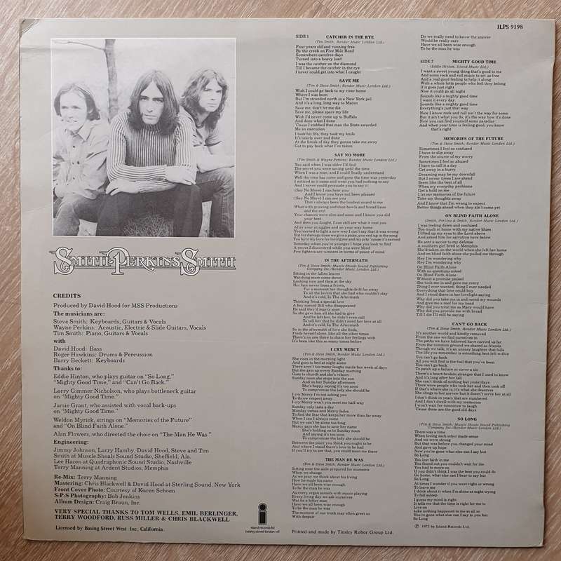 Smith Perkins Smith  Smith Perkins Smith- Vinyl LP Record - Opened  - Very-Good+ Quality (VG+)
