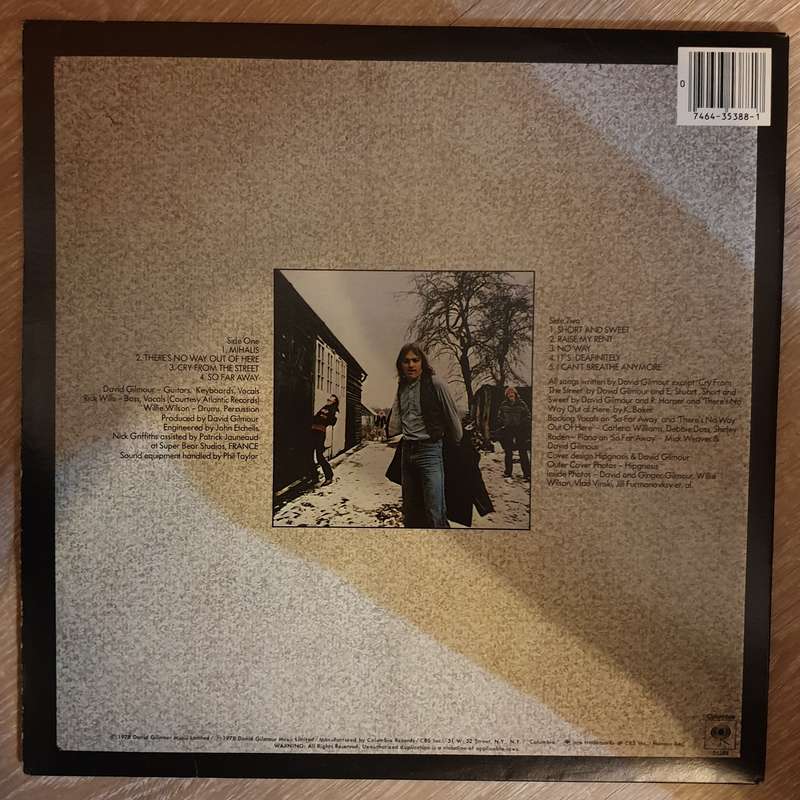 David Gilmour  David Gilmour  - Vinyl LP Record - Opened  - Very-Good+ Quality (VG+)