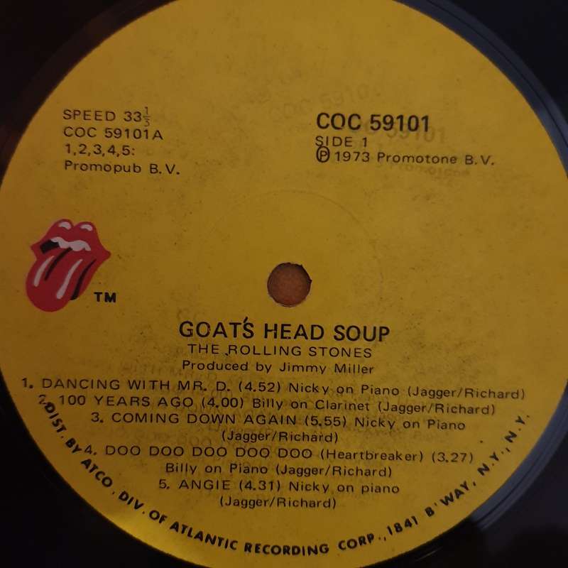The Rolling Stones  Goats Head Soup - Vinyl LP Record - Opened  - Very-Good Quality (VG)